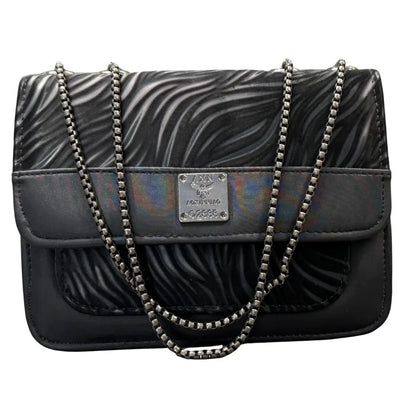 Luxury Women’s Shoulder Bag in Charcoal Black Faux Leather for Casual, Work, and Formal Use YMDS