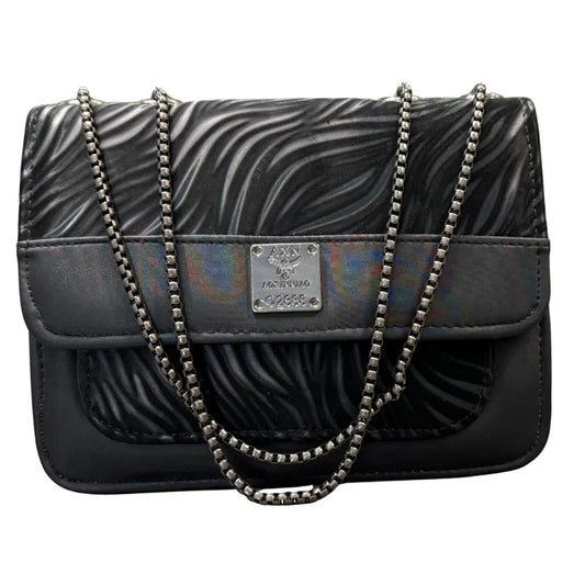Luxury Women’s Shoulder Bag in Charcoal Black Faux Leather for Casual, Work, and Formal Use YMDS
