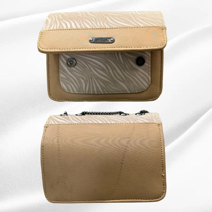 Luxury Women’s Shoulder Bag in Beige Faux Leather for Casual, Work, and Formal Use YMDS