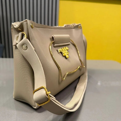Beige Elegant Cat Handle Handbag for Girls & Ladies YMDS
