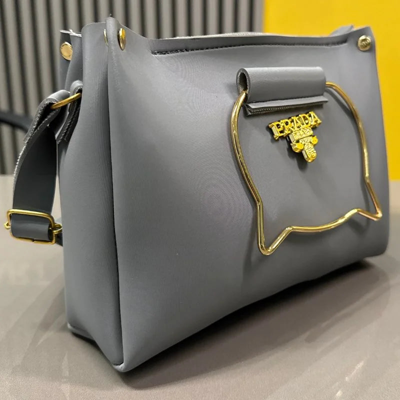 Gray Elegant Cat Handle Handbag for Girls & Ladies YMDS