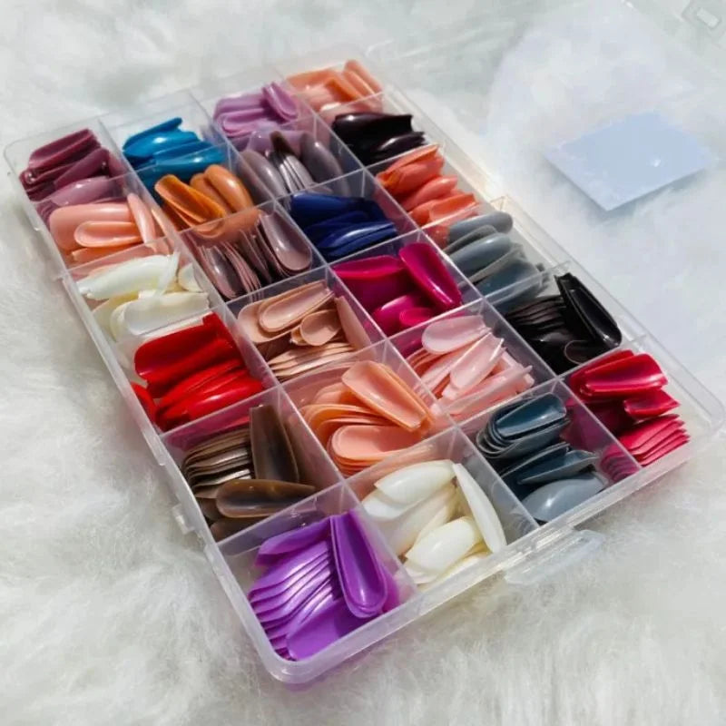 Multicolor Acrylic Artificial Nails Kit YMDS