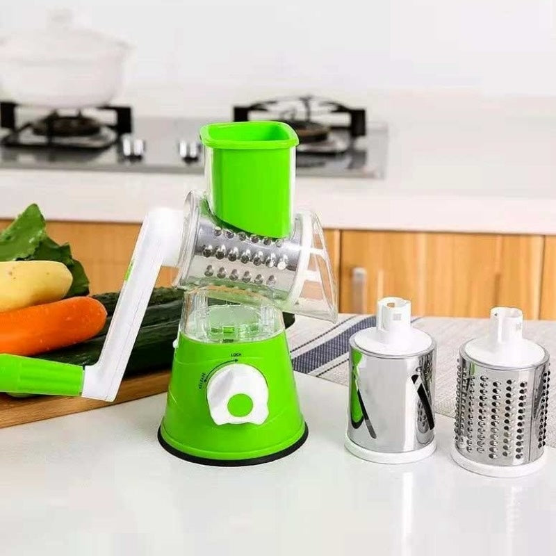 Multi-Functional Tabletop Drum Grater Manual Vegetable Cutter Slicer and Grater for Kitchen YMDS