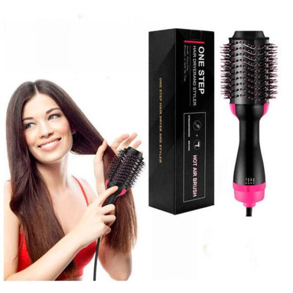 One Step Hot Air Brush | 3-in-1 Dryer, Straightener & Volumizer for Effortless Styling YMDS