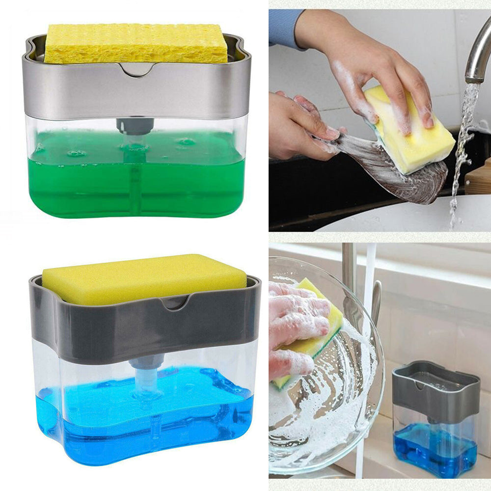 Soap Pump Dispenser & Sponge Holder for Kitchen Sink YMDS