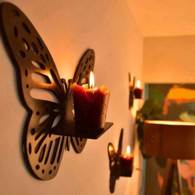 Wooden Butterfly Wall Shelf | Laser Cut MDF Wall Art Decore YMDS