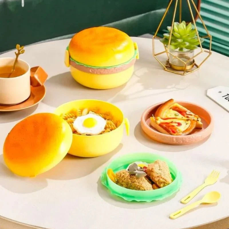 Hamburger Shaped Kids Lunch Box YMDS