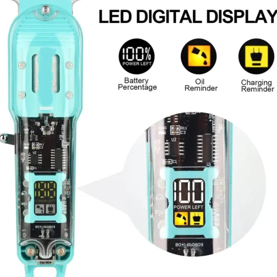 Daling Transparent LCD Electric Hair Trimmer YMDS
