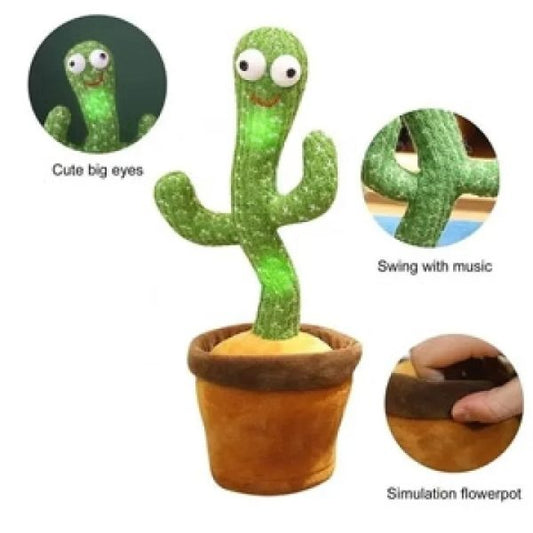 Rechargeable Dancing Cactus Toy with Hat YMDS