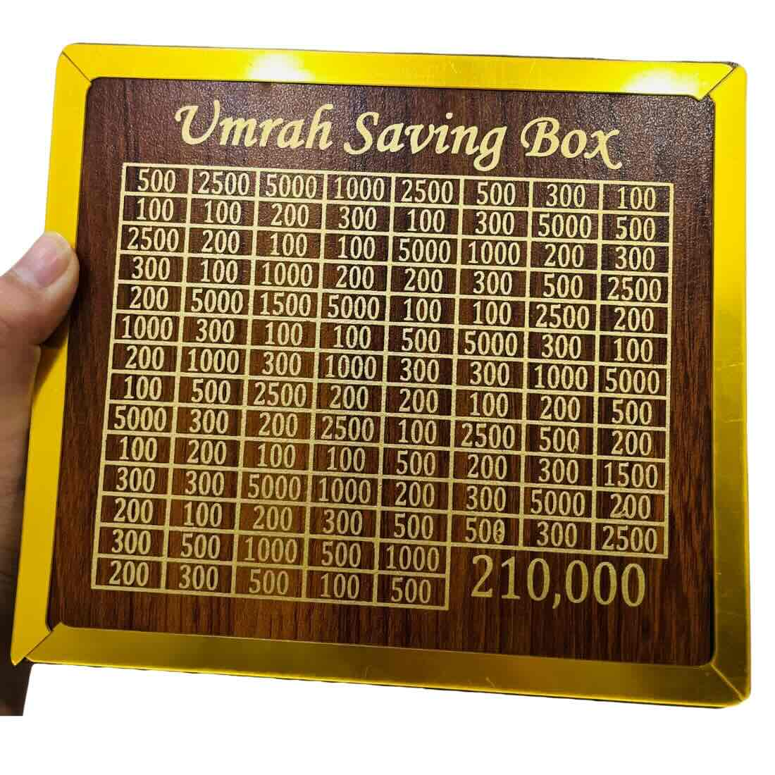 Umrah Saving Box – Premium Wooden YMDS
