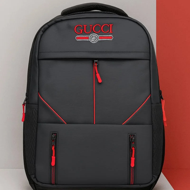 Business Daypack with Laptop Compartment | Black & Red YMDS