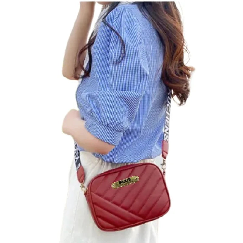 Maroon Leather Handbag for Girls & Women YMDS