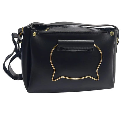 Black Elegant Cat Handle Handbag for Girls & Ladies YMDS