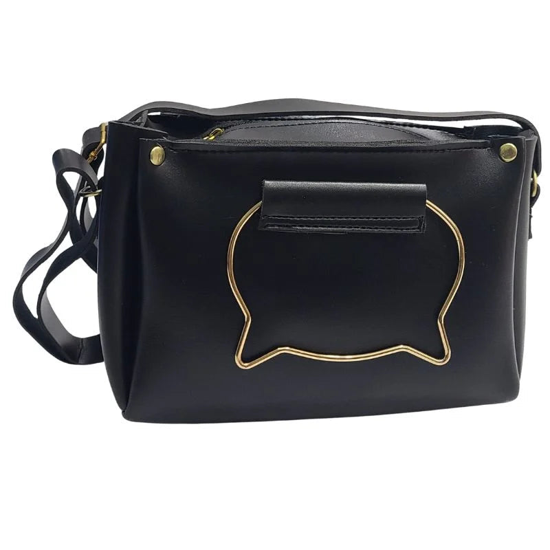 Black Elegant Cat Handle Handbag for Girls & Ladies YMDS
