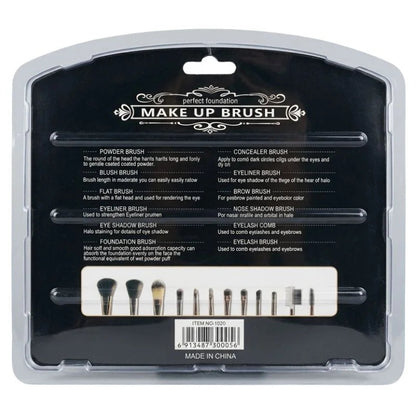 Mac Beauty Makeup Brush Set – 12-Piece Professional Makeup Tool Kit YMDS