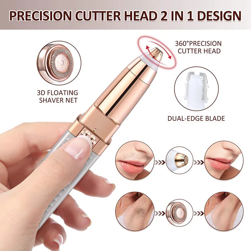 2-in-1 Flawless Facial Hair Remover & Eyebrow Trimmer YMDS