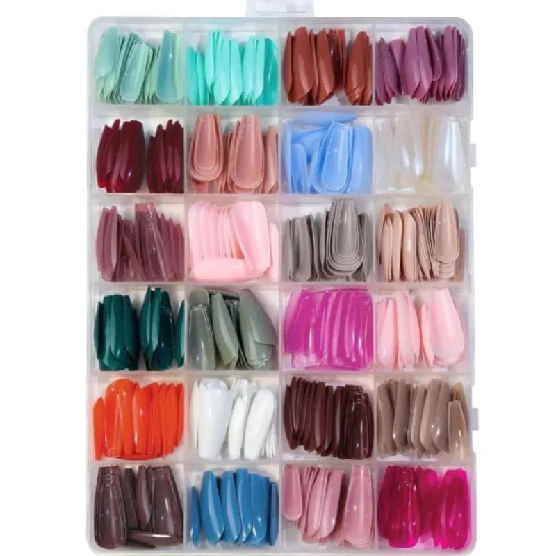 Multicolor Acrylic Artificial Nails Kit YMDS