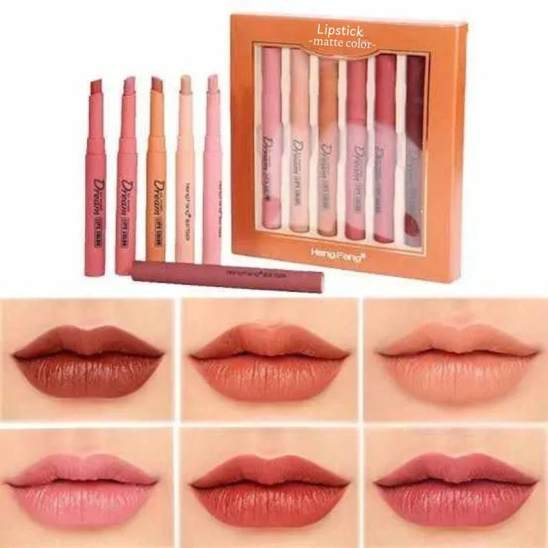 Hengfang Matte Dream Lipstick Set – 6-Piece YMDS