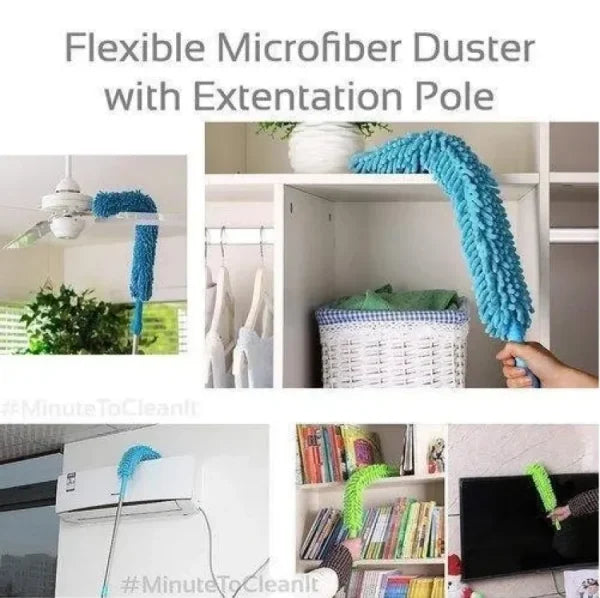 Flexible Micro-Fiber Duster With Telescopic Stainless Steel Handle YMDS