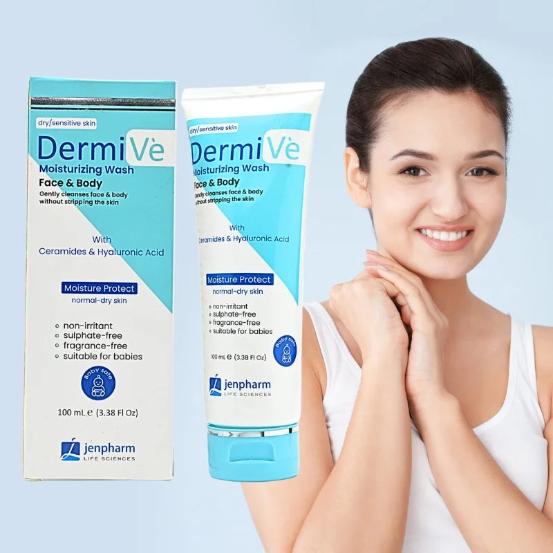 DermiVe Moisturizing Wash Face & Body 100ml | Jenpharm YMDS