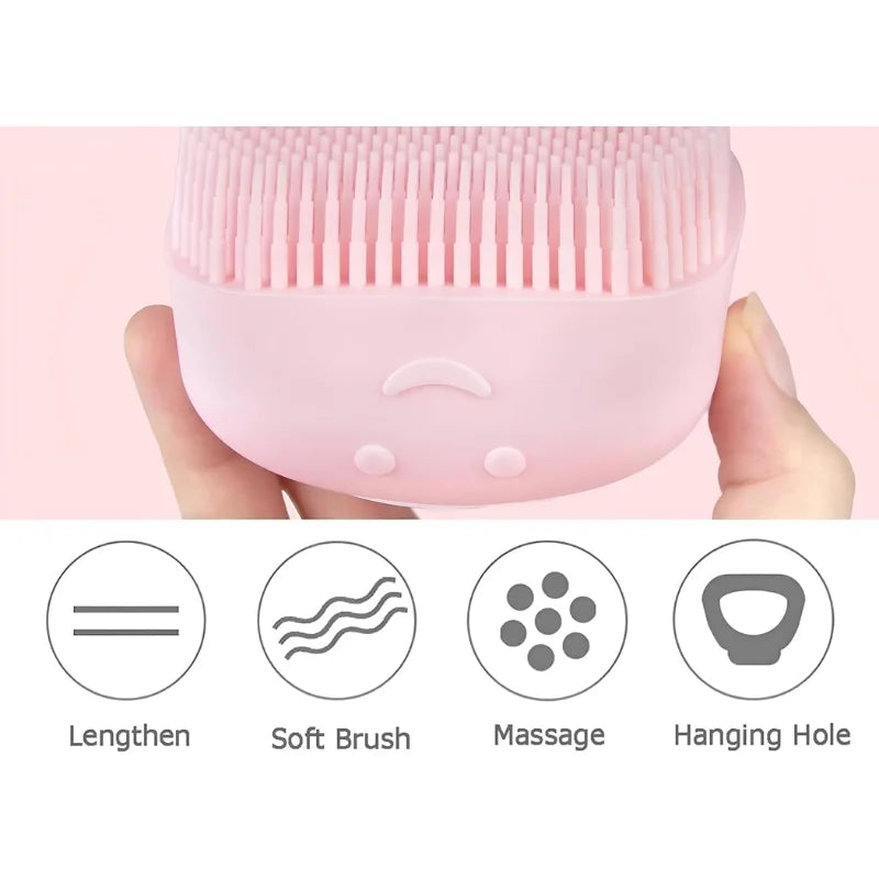 Soft Silicone Bath Brush with Hooks YMDS