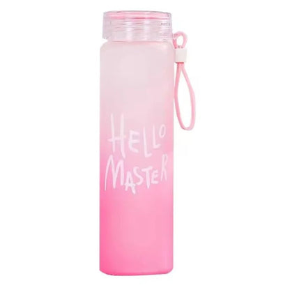 Pink Frosted Glass Water Bottle YMDS