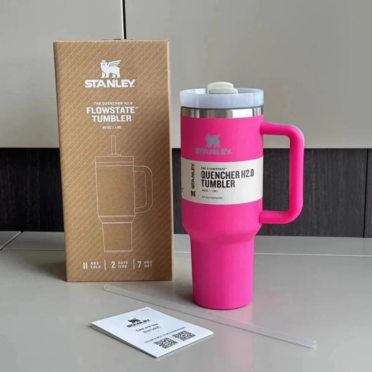 Pink Stanley 40 Oz Stainless Steel Tumbler YMDS