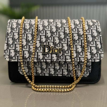 Black | Dior Oblique Canvas & Leather Flap Clutch YMDS