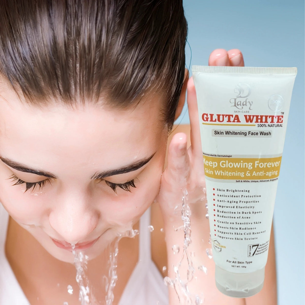 Gluta White Skin Whitening Face Wash YMDS