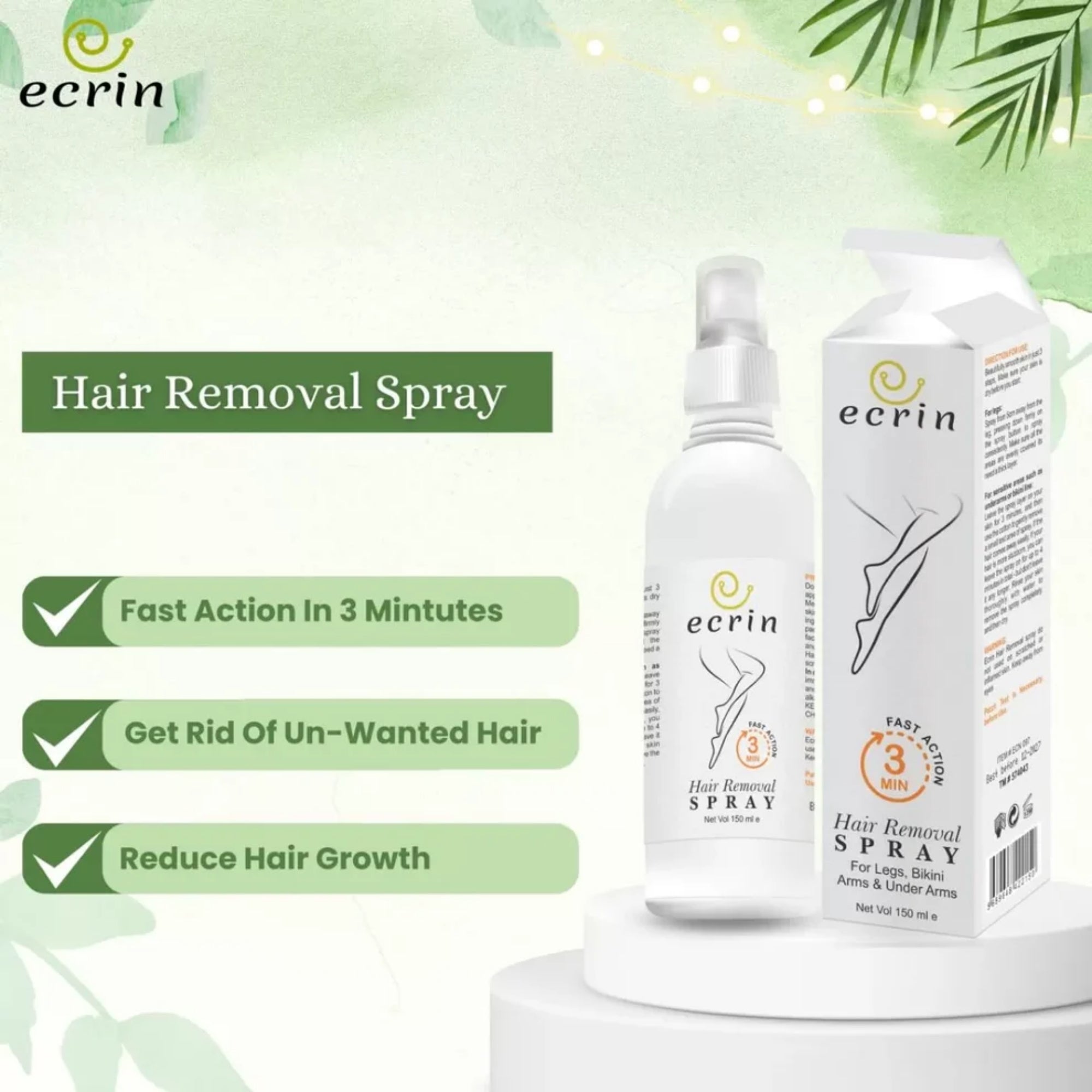 Ecrin Hair Removal Spray for Men & Women YMDS