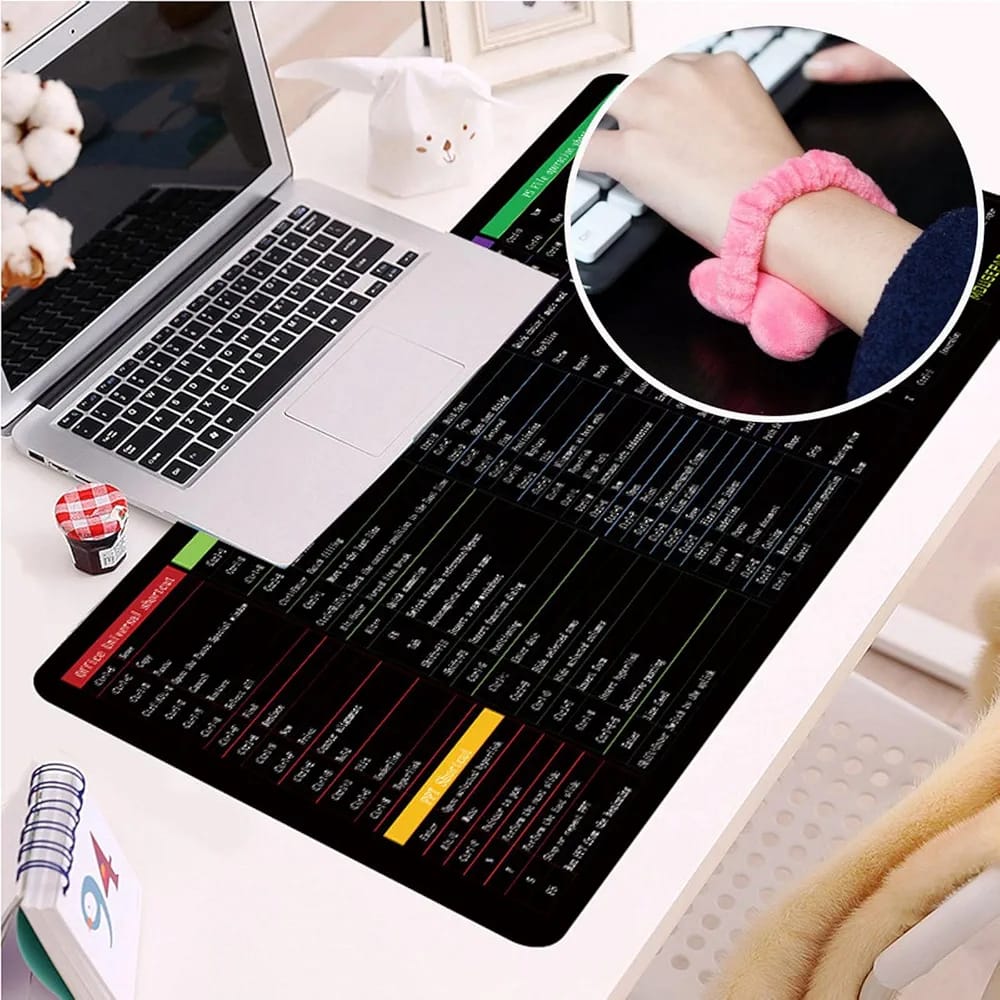 Large Excel Shortcut Keyboard Mouse Pad & Desk Mat 30×59cm YMDS