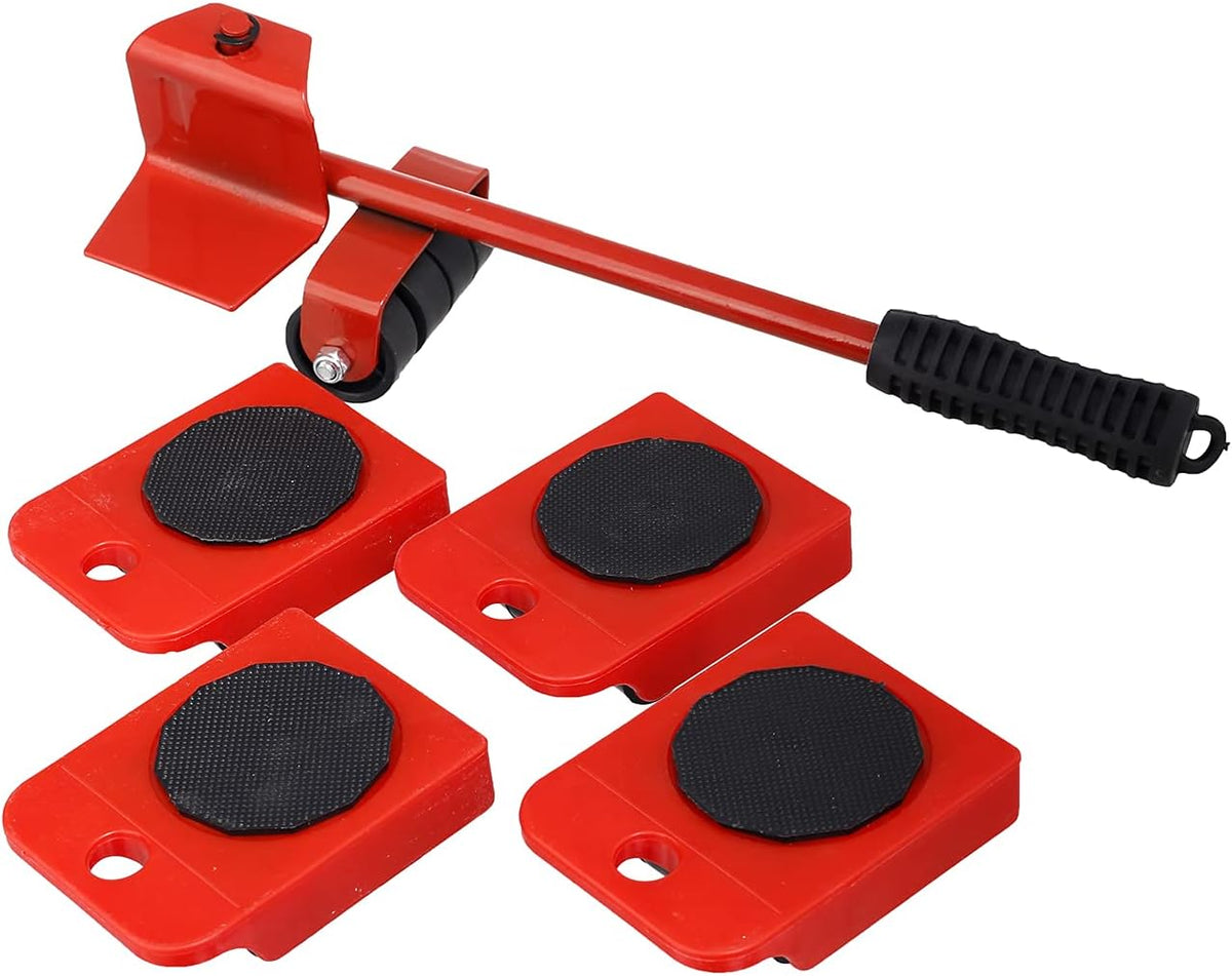 5-in-1 Heavy Furniture Mover Tool Set with Lifter & 360° Rollers YMDS