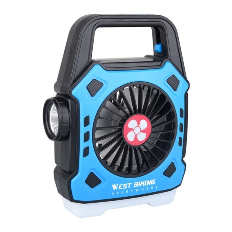 Multipurpose Rechargeable Desk & Camping Fan with LED Light, Flashlight & Power Bank YMDS
