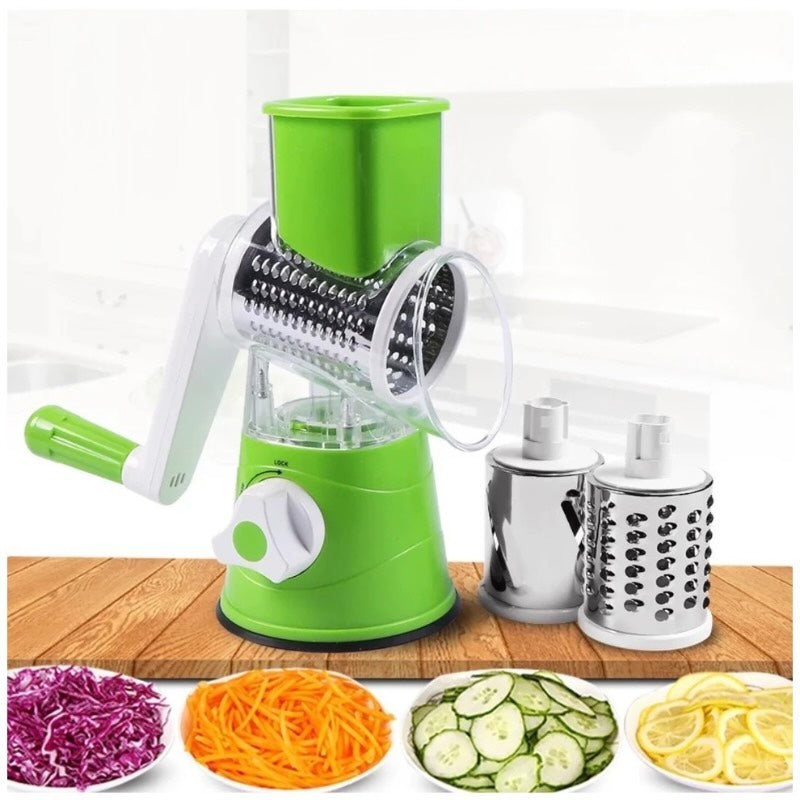 Multi-Functional Tabletop Drum Grater Manual Vegetable Cutter Slicer and Grater for Kitchen YMDS