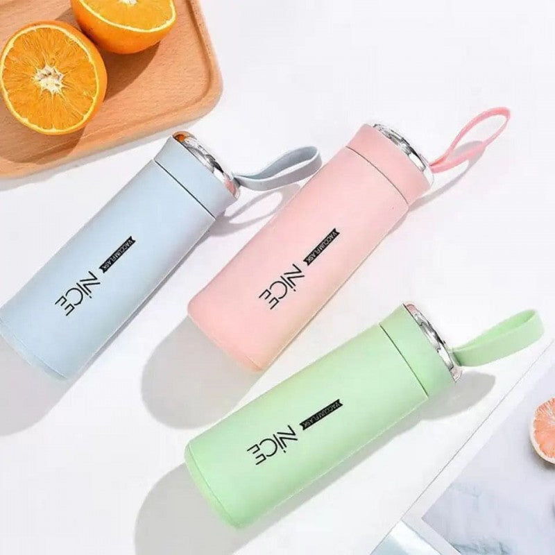 Nice Bottle | 400ml Mini Flask Glass Water Bottle with Vacuum Insulation YMDS