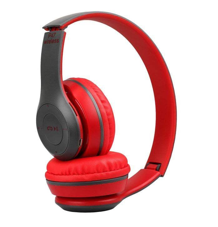 P47 Wireless Headphones | Bluetooth Foldable Headset | Stereo Sound | FM Radio & TF Card Support | Built-in Microphone YMDS
