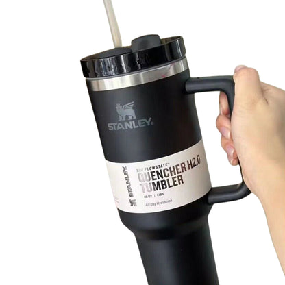 Black Stanley 40 Oz Stainless Steel Tumbler | Leak-Proof Vacuum Insulated Travel Mug | Hot & Cold YMDS