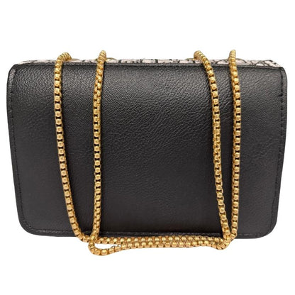 Black | Dior Oblique Canvas & Leather Flap Clutch YMDS