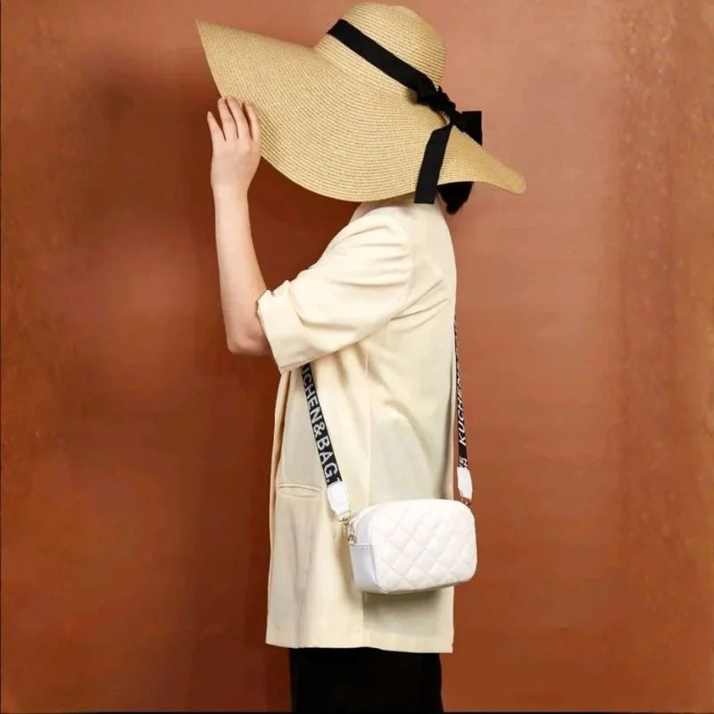 White Leather Handbag for Girls & Women YMDS