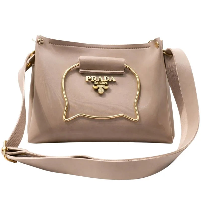 Beige Elegant Cat Handle Handbag for Girls & Ladies YMDS