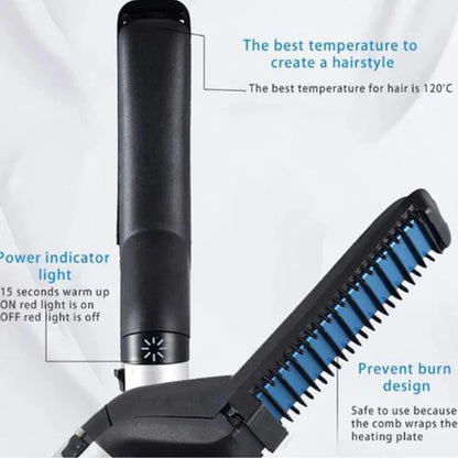 Hair & Beard Straightener Comb for Men YMDS