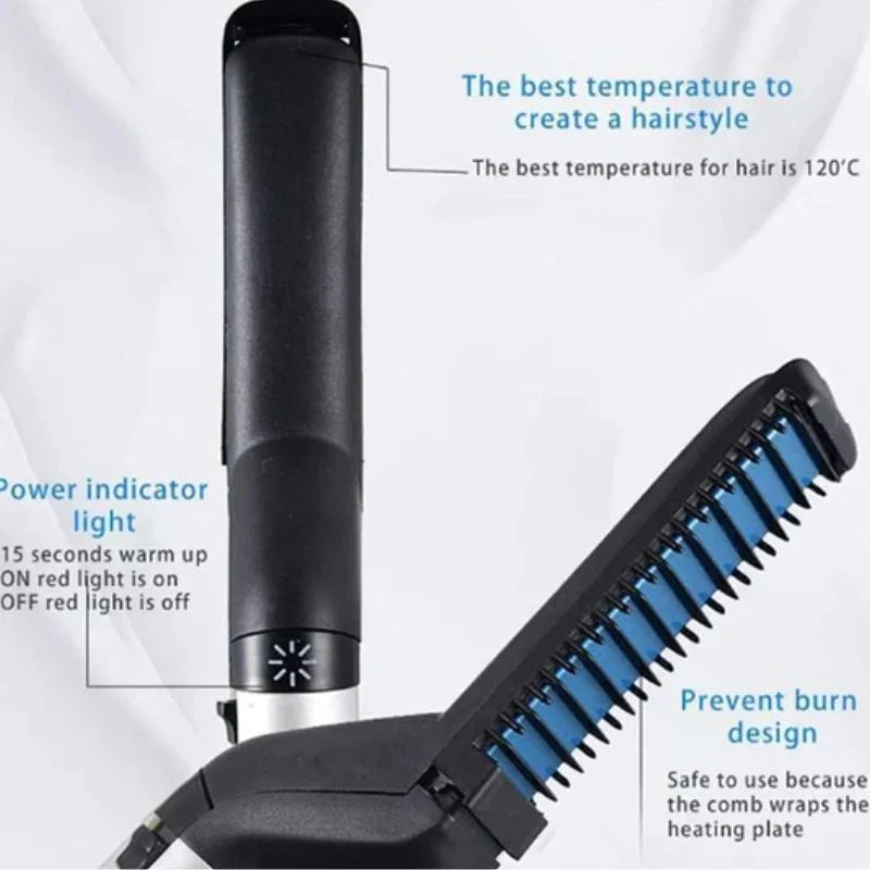 Hair & Beard Straightener Comb for Men YMDS