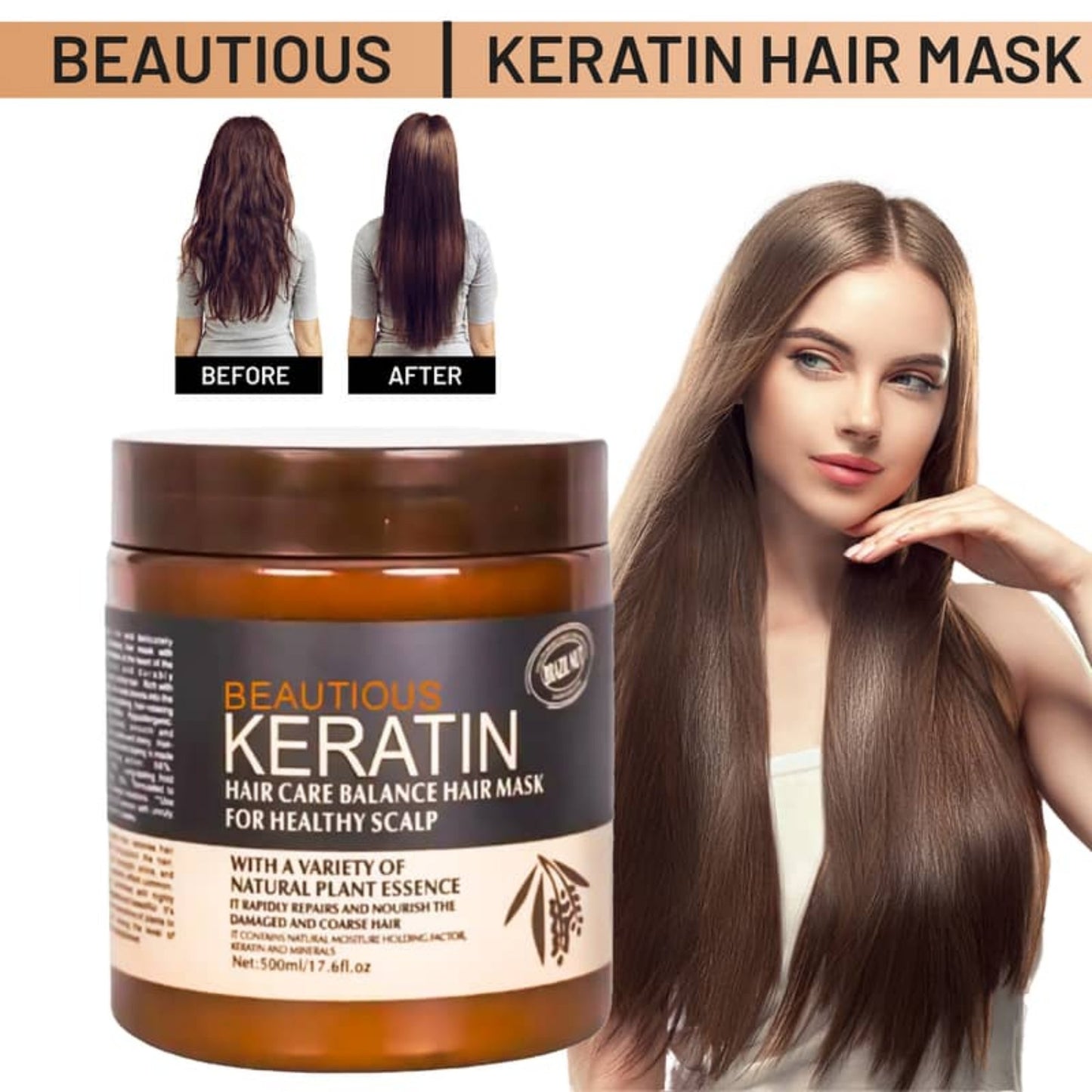 Brazil Nut Keratin Hair Mask 500ml YMDS