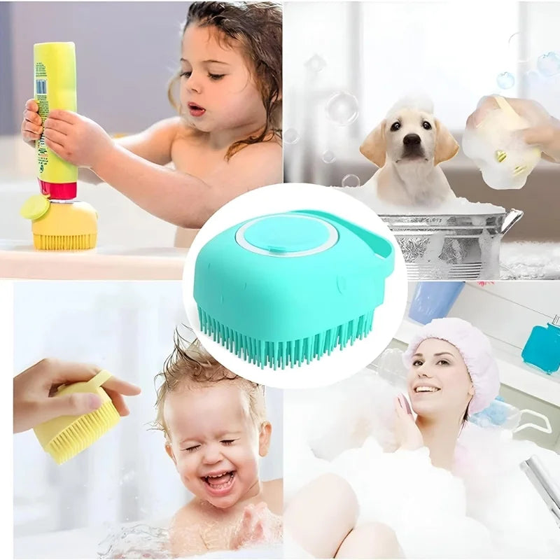 Soft Silicone Bath Brush with Hooks YMDS