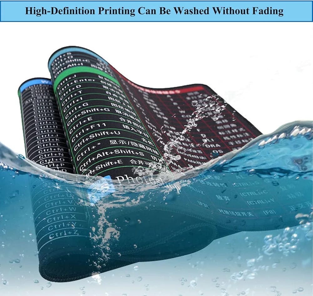 Large Excel Shortcut Keyboard Mouse Pad & Desk Mat 30×59cm YMDS