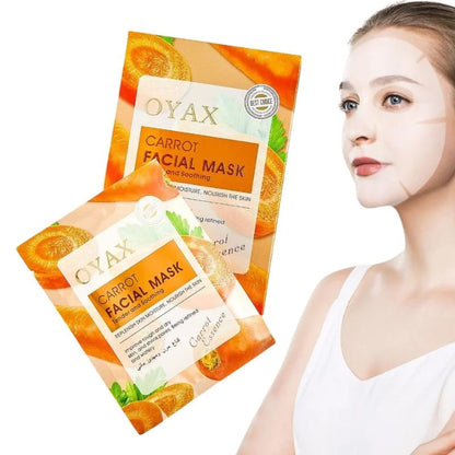 Pack of 2 | Beauty Skin Carrot Sheet Mask | Moisturizing, Brightening & Nourishing Facial Mask YMDS