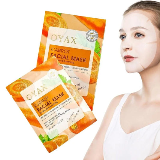 Pack of 2 | Beauty Skin Carrot Sheet Mask | Moisturizing, Brightening & Nourishing Facial Mask YMDS