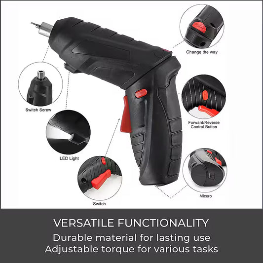 47-Piece Foldable Wireless Electric Screwdriver Kit