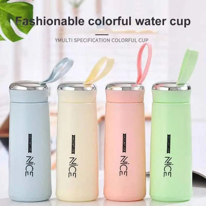 Nice Bottle | 400ml Mini Flask Glass Water Bottle with Vacuum Insulation YMDS