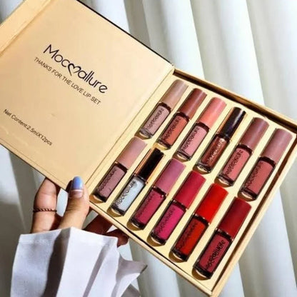 12 Pcs Mocallure Matte Liquid Lipstick Set YMDS